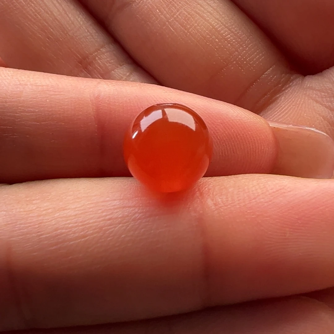 南红玛瑙圆珠9.7未镶嵌顺*