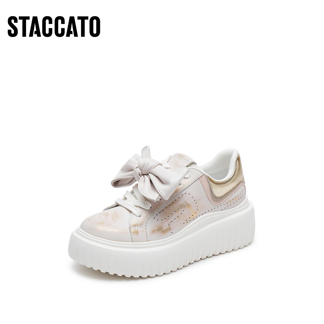 思加图2025春夏新款欧若风甜美板鞋厚底增高运动休闲鞋女S8211AM5