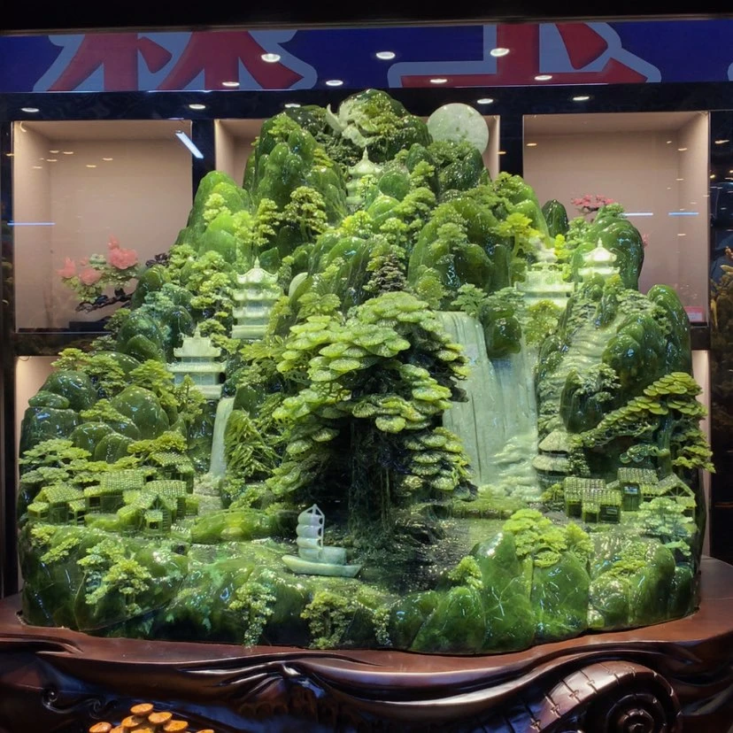 【闪购商品】未镶嵌蛇纹石玉摆件覆膜