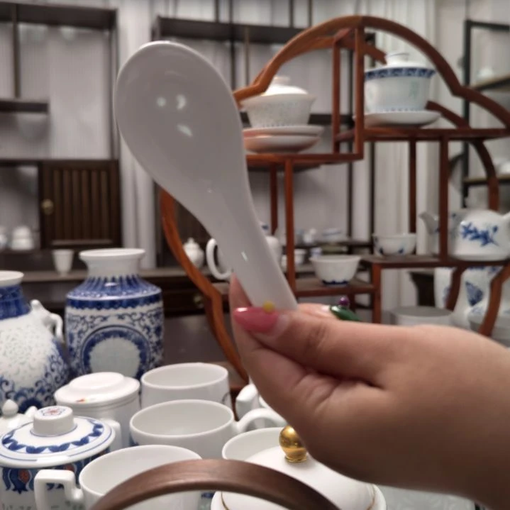 陶瓷玉牡丹小勺十只装