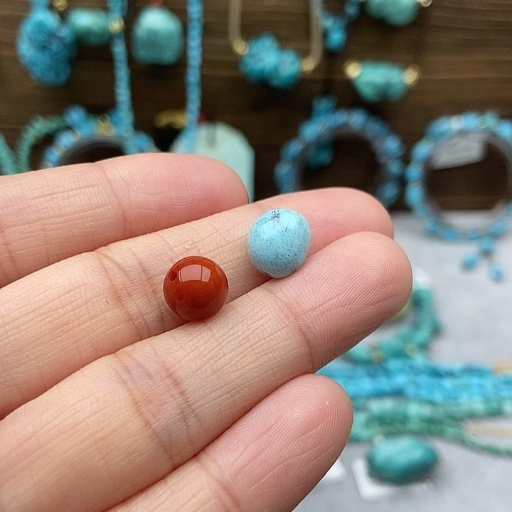 南红玛瑙未镶嵌随形豆子