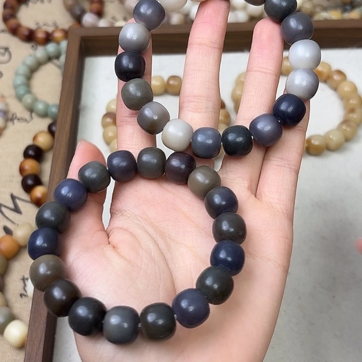 手串菩提根/象牙果卡13手工干磨桶珠送手套