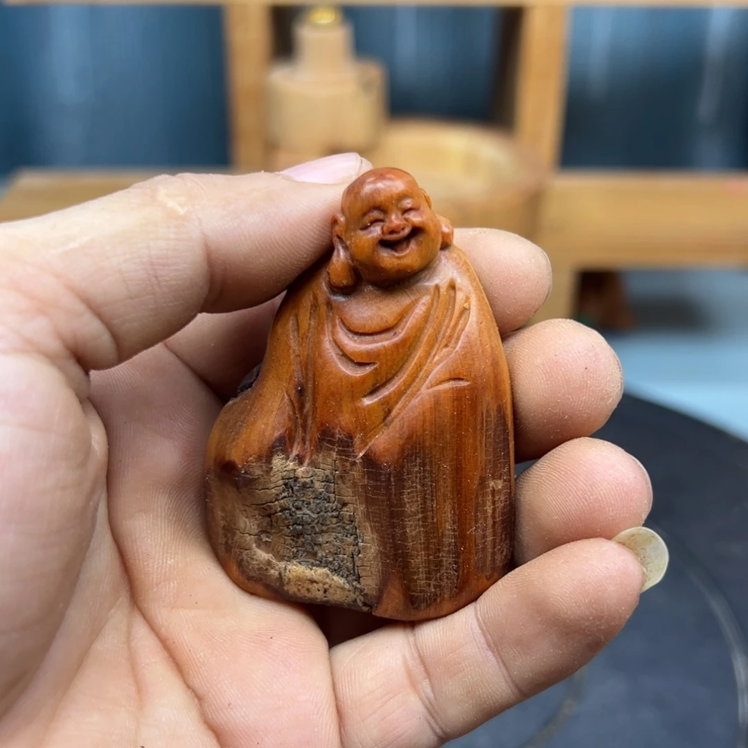 d***4木崖柏木摆件手把件