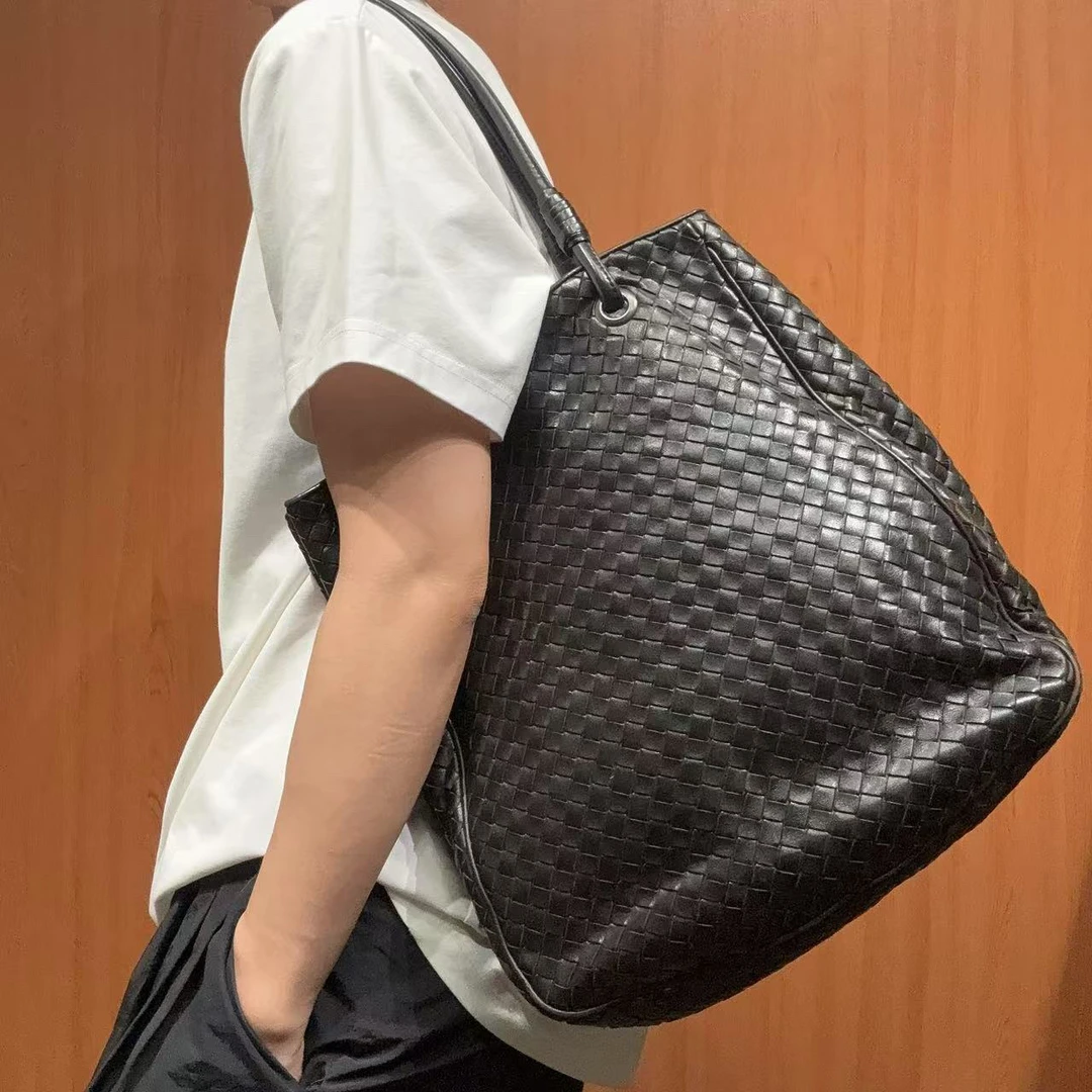 95新 BOTTEGA VENETA/葆蝶家 【蕾】 3CZ510 黑色编织腋下包