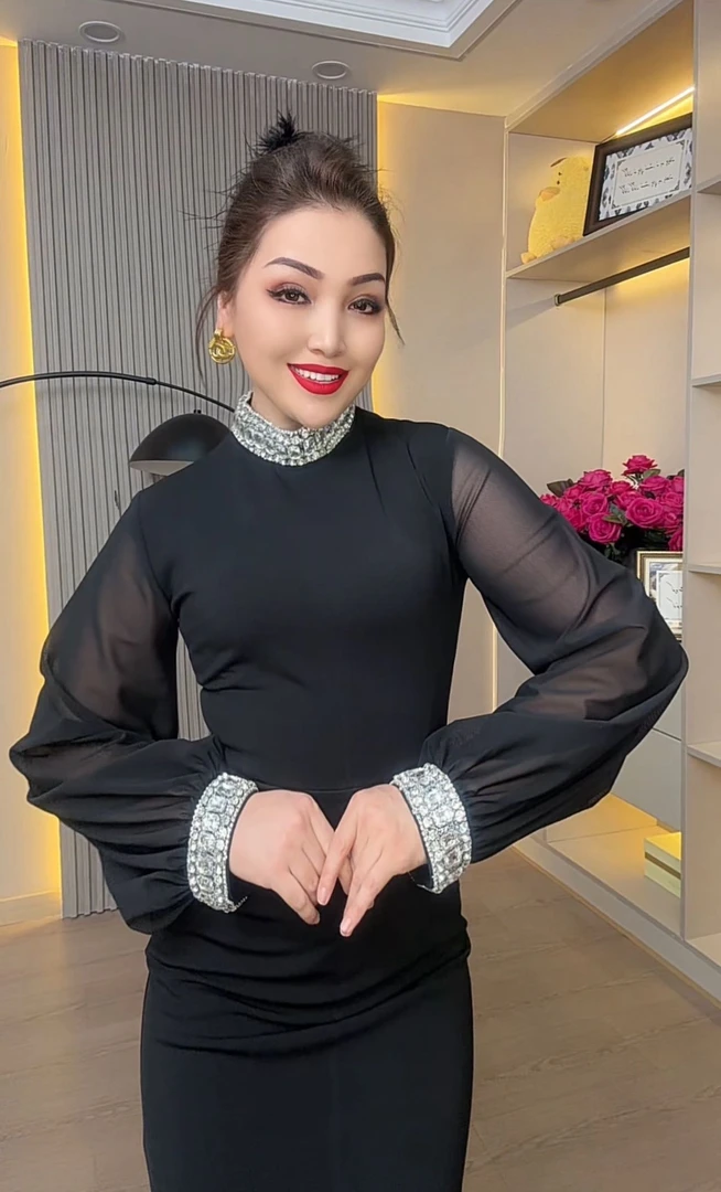 祖丽阿雅提新款连衣裙爆款2025新款3颜色长袖气质显瘦（新疆包邮）