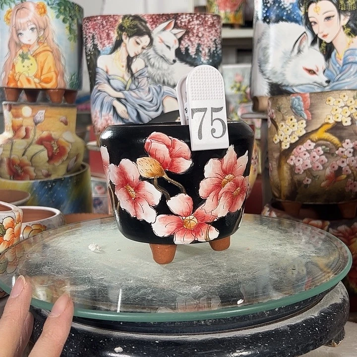 景德镇手绘花盆性价比超高