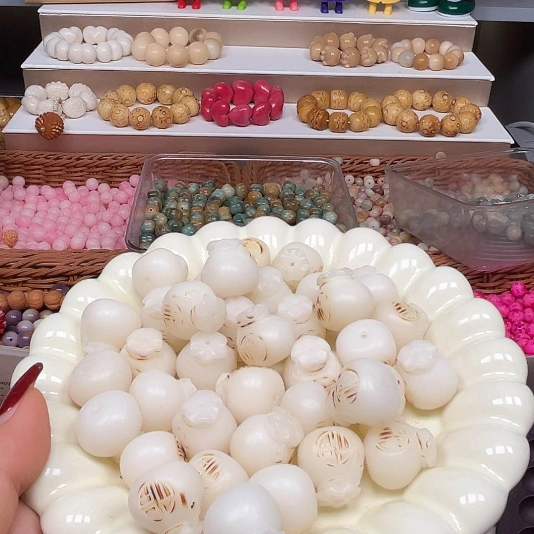 菩提根/象牙果手串炭烧福袋10颗
