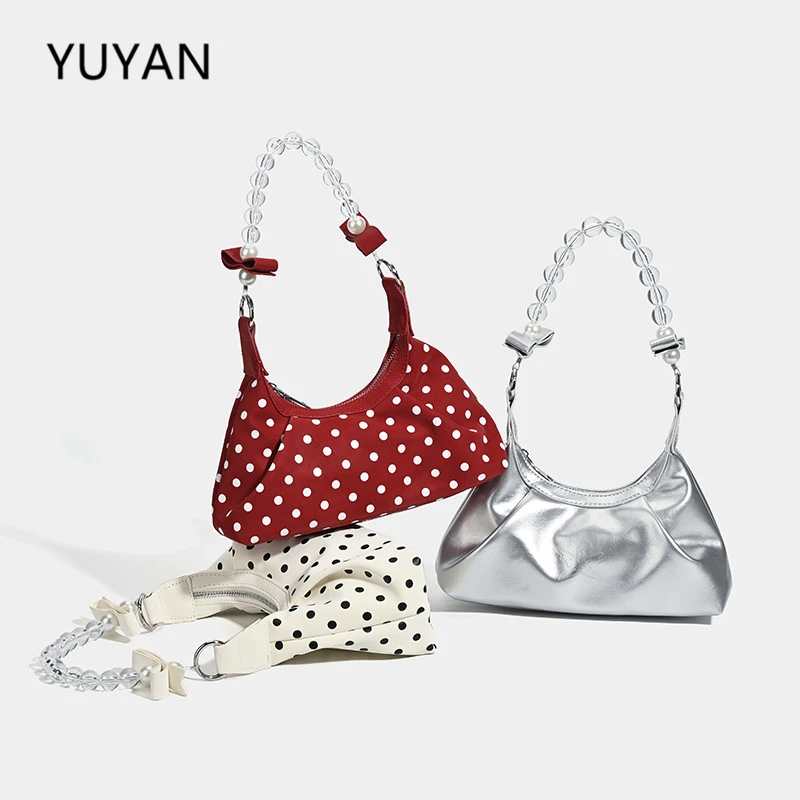 甜酷辣原创小众设计蝴蝶腋下包女夏新款银色时尚百搭单肩斜挎包