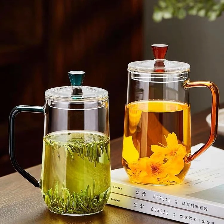 玻璃杯加厚耐热男士喝茶专用泡茶杯把手茶杯男士泡茶专用