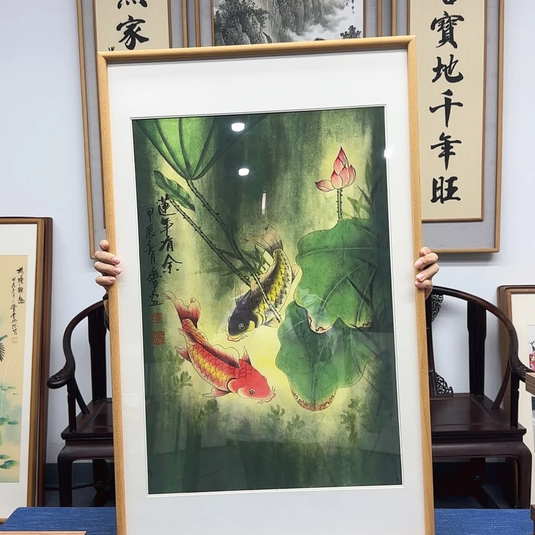 国画黄广平老师连年有余