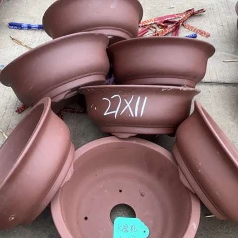 紫砂花盆   100-7。     27-11