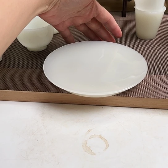瓷片宁****团高档皙白玉瓷壶承