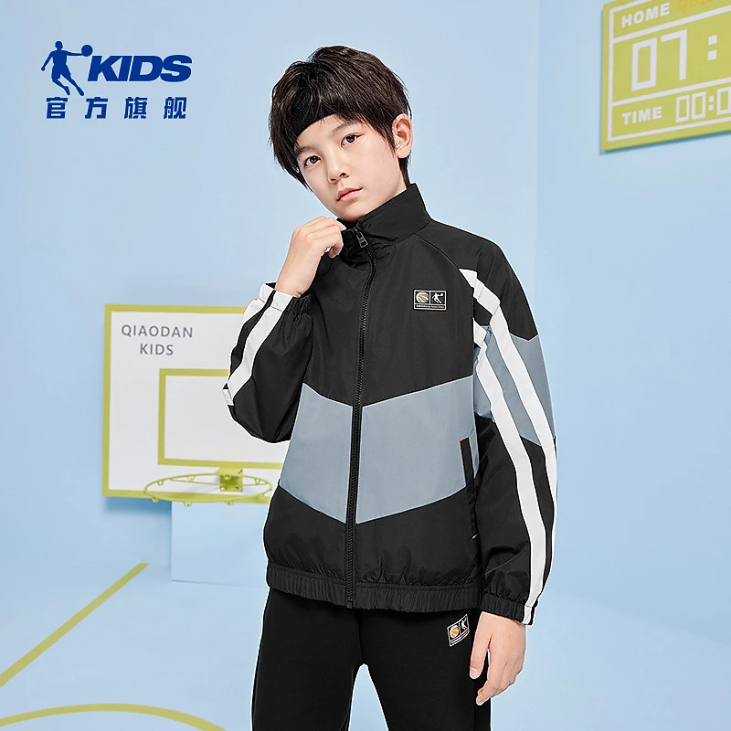 中国乔丹儿童梭织风衣梭织加绒春季男童中大童童装