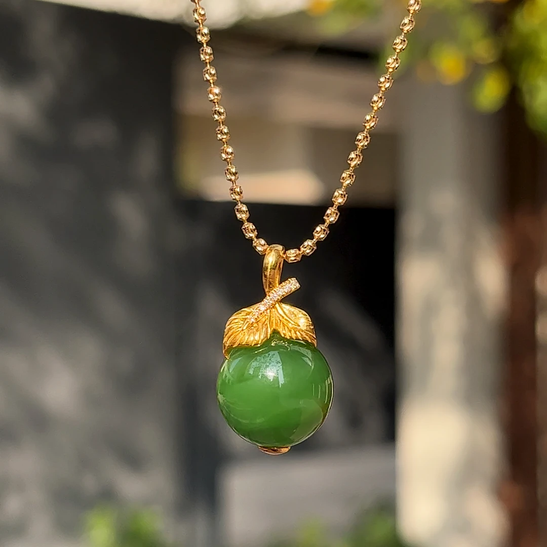 EMPRESS【13.5m碧玉圆珠樱桃吊坠】不含链