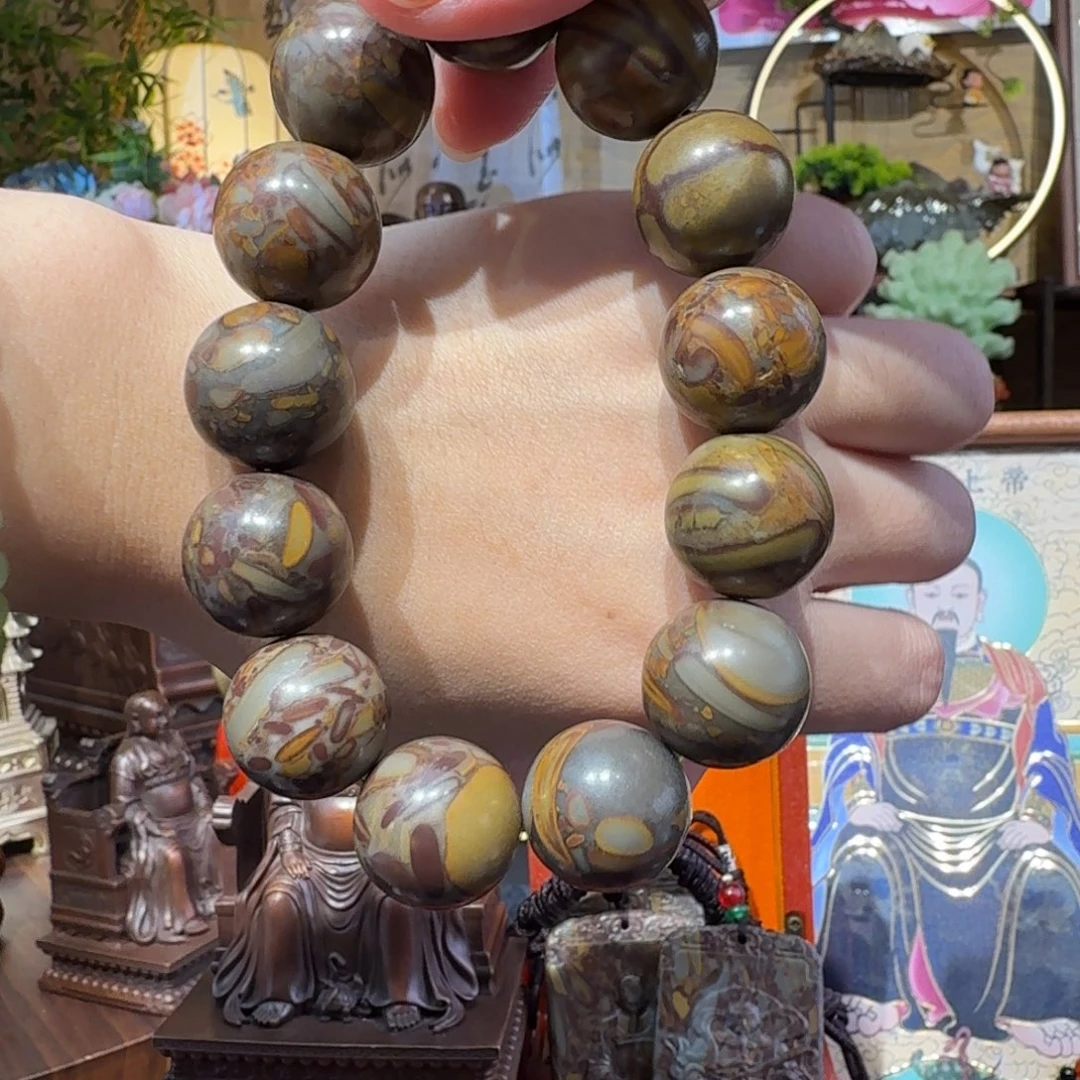 石材三叶虫活化石手串