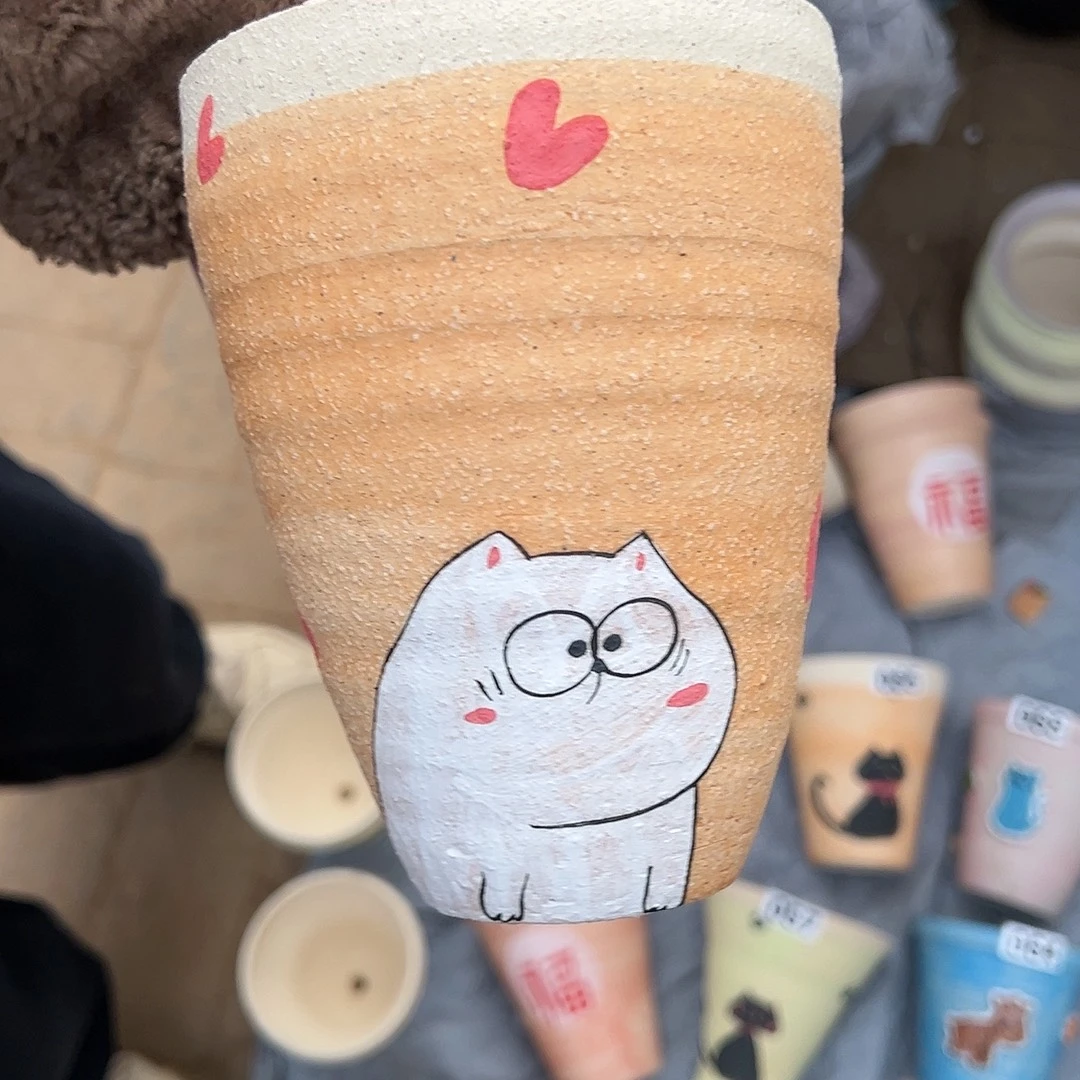 039景德镇陶瓷口杯10.5高15