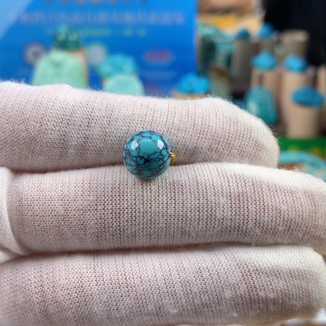 绿松石未镶嵌珠宝奇石9.8mm
