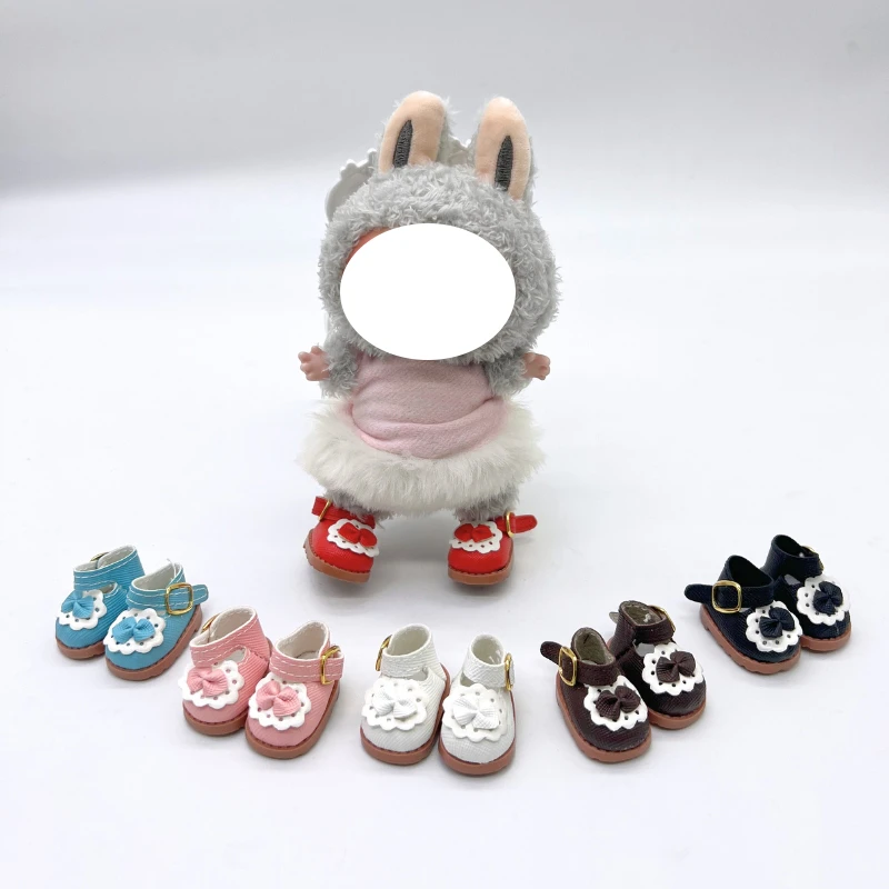 新款3.6cm公主鞋玩具配件皮质带扣好看毛绒拉拉棉布娃娃鞋子
