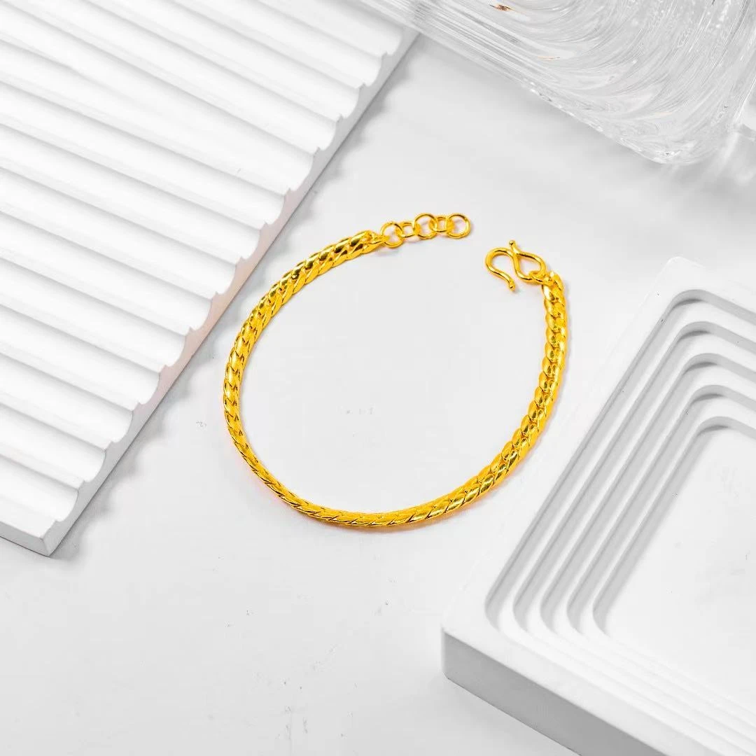 足银手链 古巴手链 时尚百搭精美