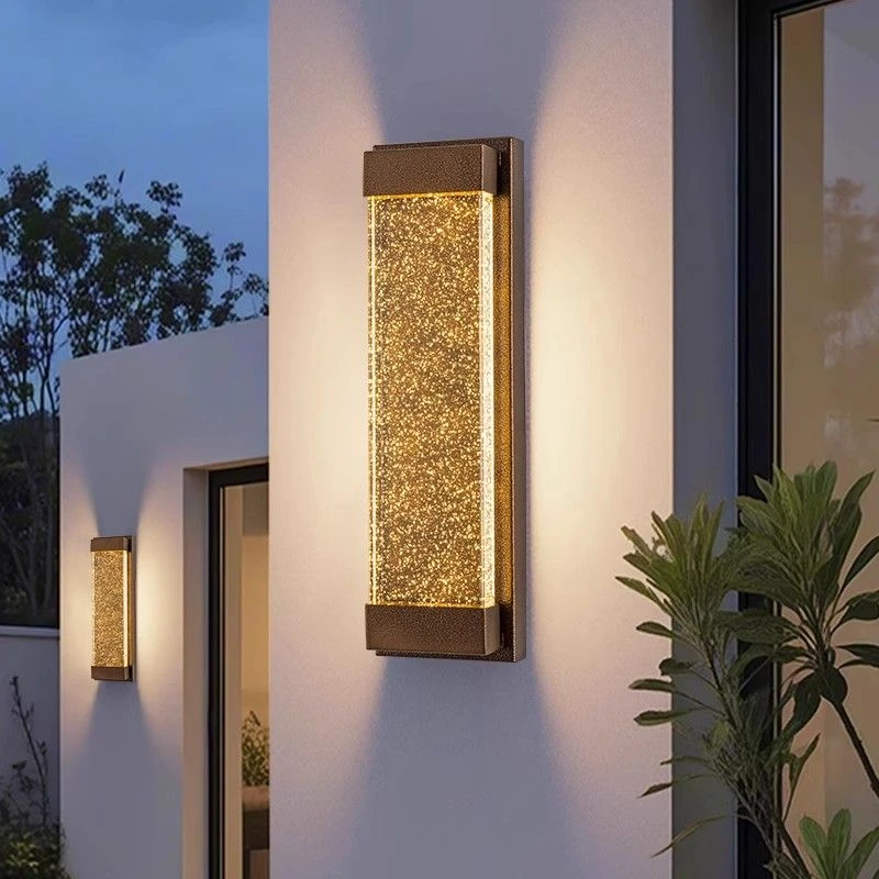 户外壁灯庭院氛围洗墙灯别墅花园阳台射灯气泡柱子家用防水墙壁灯