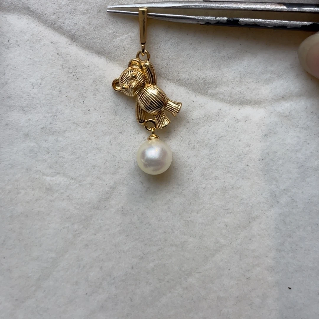 吊坠(不含链)银S925镶嵌海水珍珠