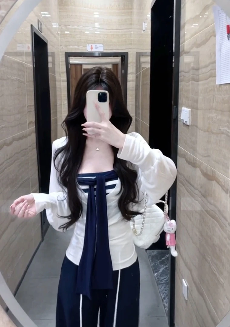 2025夏季新款韩系小众慵懒风条纹抹胸背心罩衫阔腿裤气质三件套女