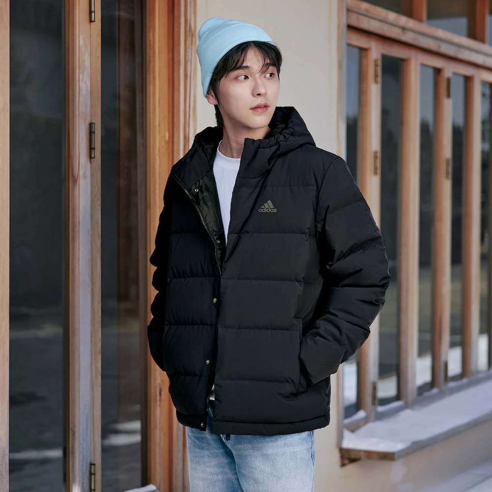 adidas/阿迪达斯双旦礼赠 冬季新款羽绒服运动休闲保暖连帽外套