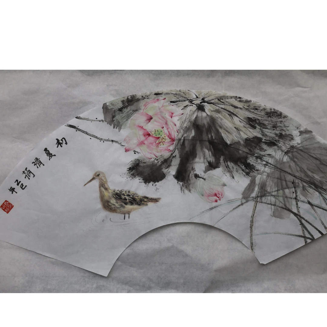 国画 扇面 生宣 水墨