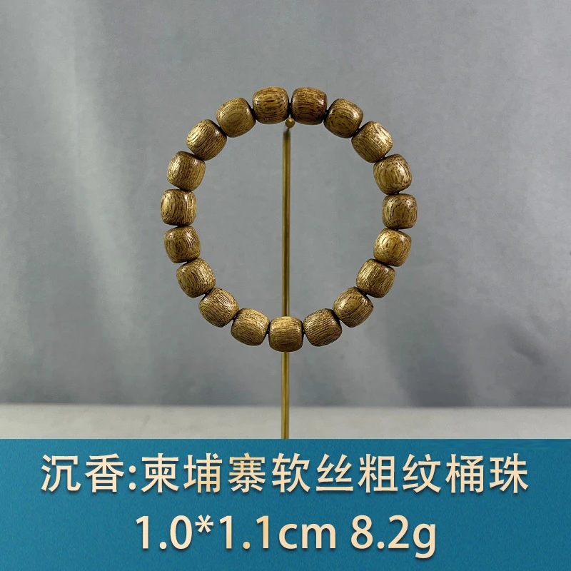 75733 柬埔寨软丝粗纹桶珠 沉香