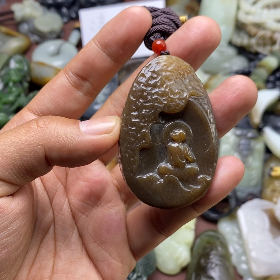 和田玉未镶嵌挂件