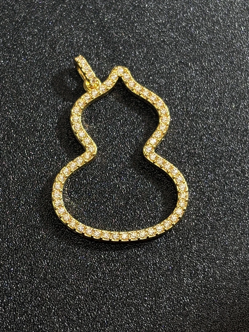 18k金 Au750 吊坠 送链子 葫芦 a34