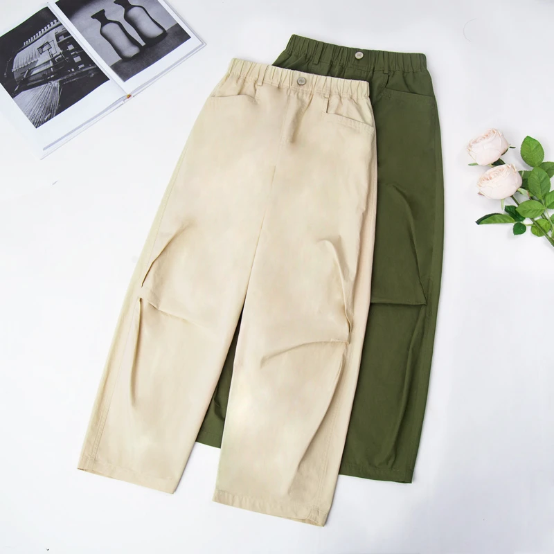 2144女童工装裤夏款新款爆款大童韩范洋气时髦薄款纯色休闲裤童装