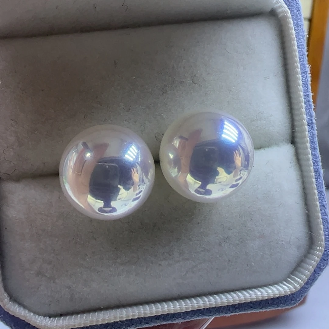 淡水珍珠耳饰银S925镶嵌