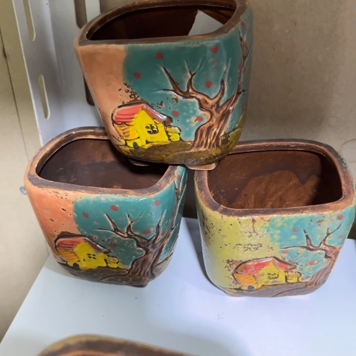 紫砂花盆粗陶材质多肉花盆