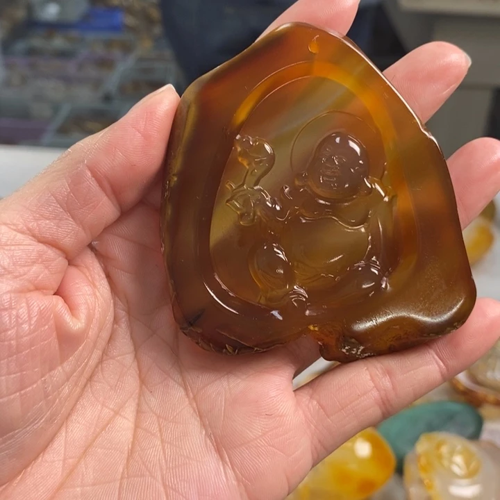 玛瑙/玉髓吊坠(不含链)未镶嵌宁***啦