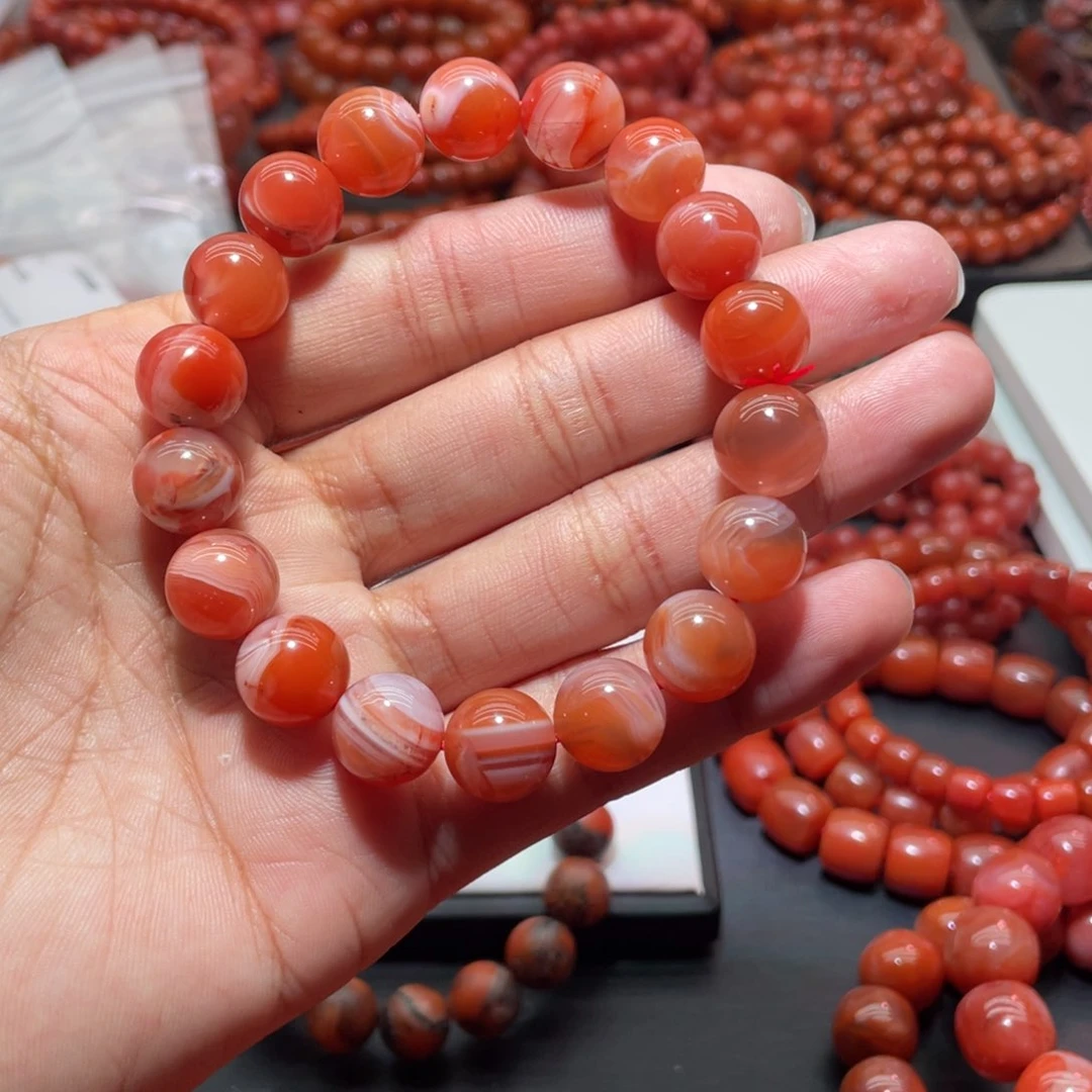 南红玛瑙手链未镶嵌