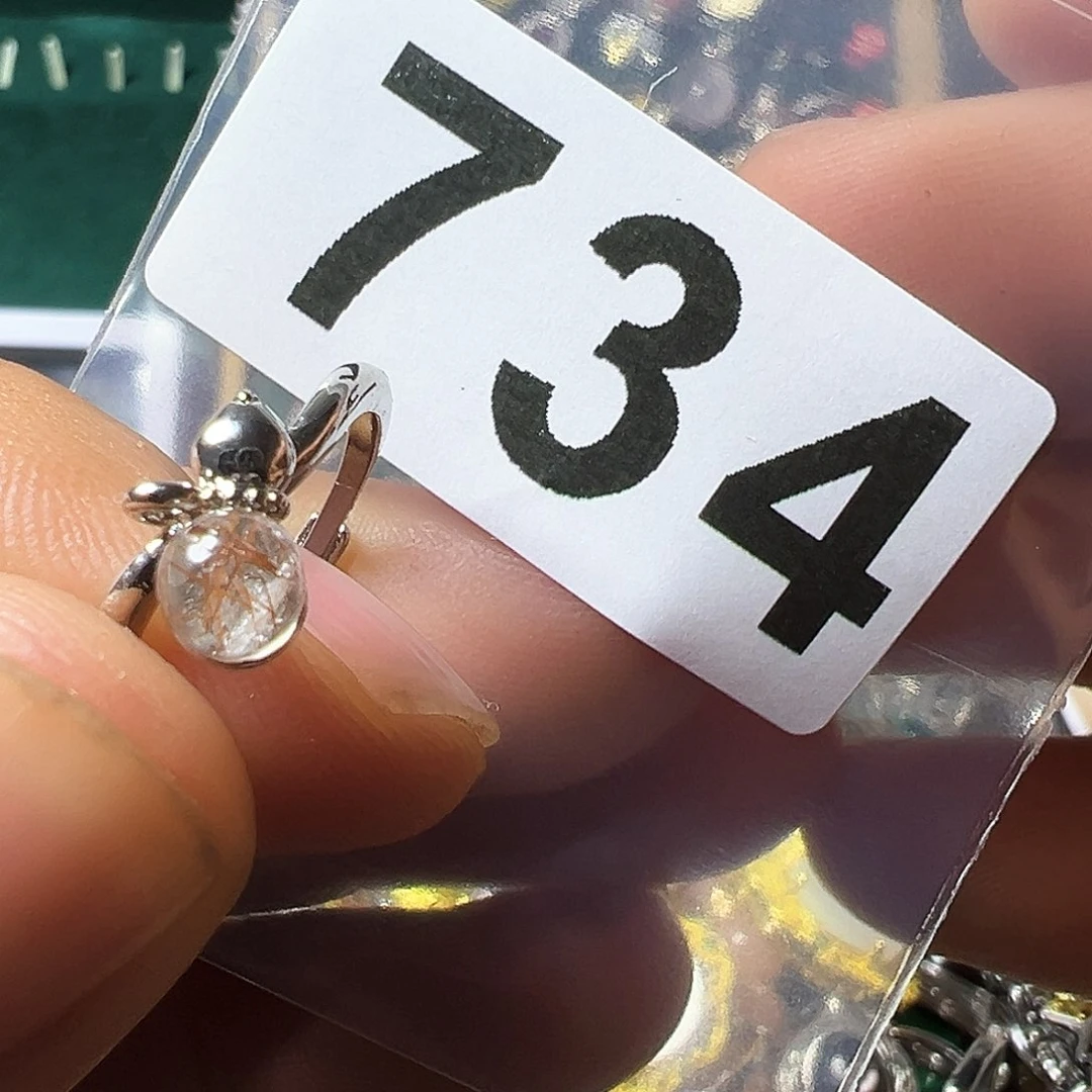 发晶戒指未镶嵌发晶戒指活口可调节