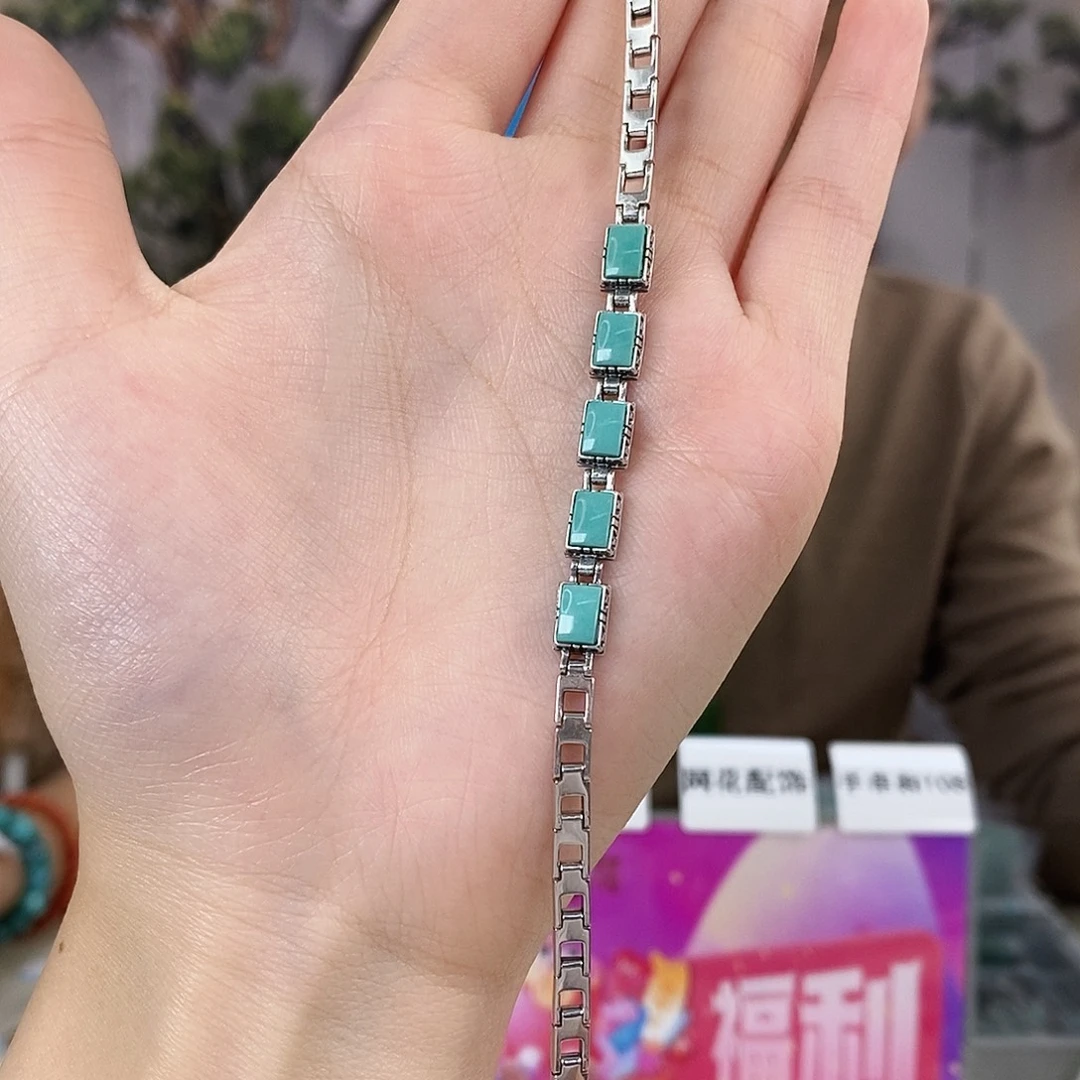 绿松石银S925镶嵌珠宝奇石