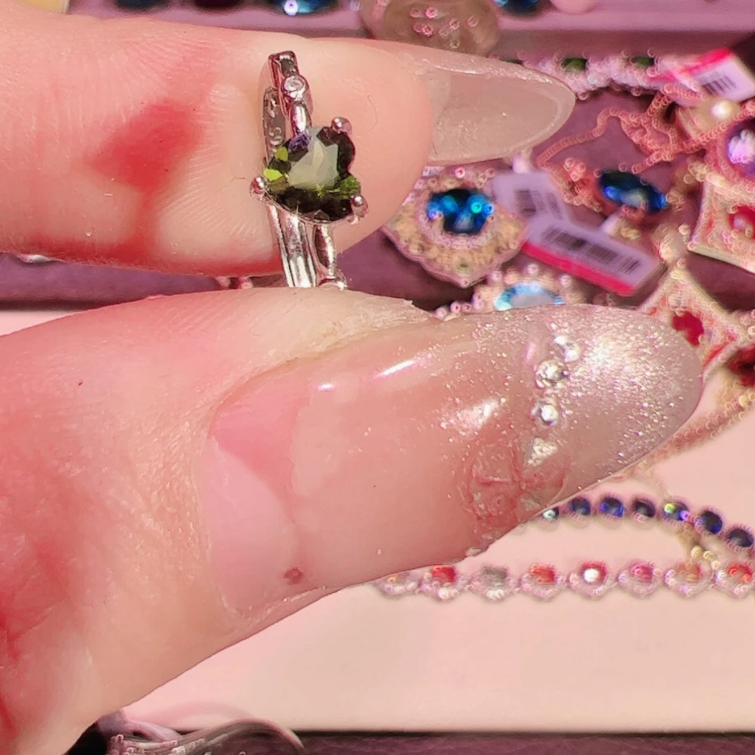 碧玺碧玺戒指银S925镶嵌