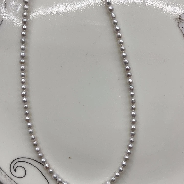 淡水珍珠银S925镶嵌颈饰0162