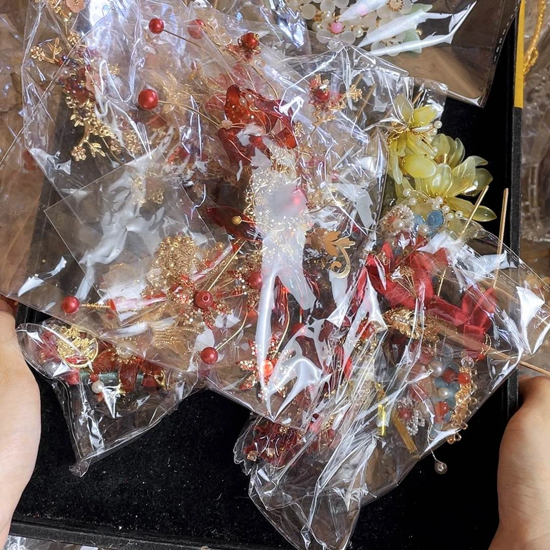 混合材质新娘头饰不售后不退换默认瑕疵