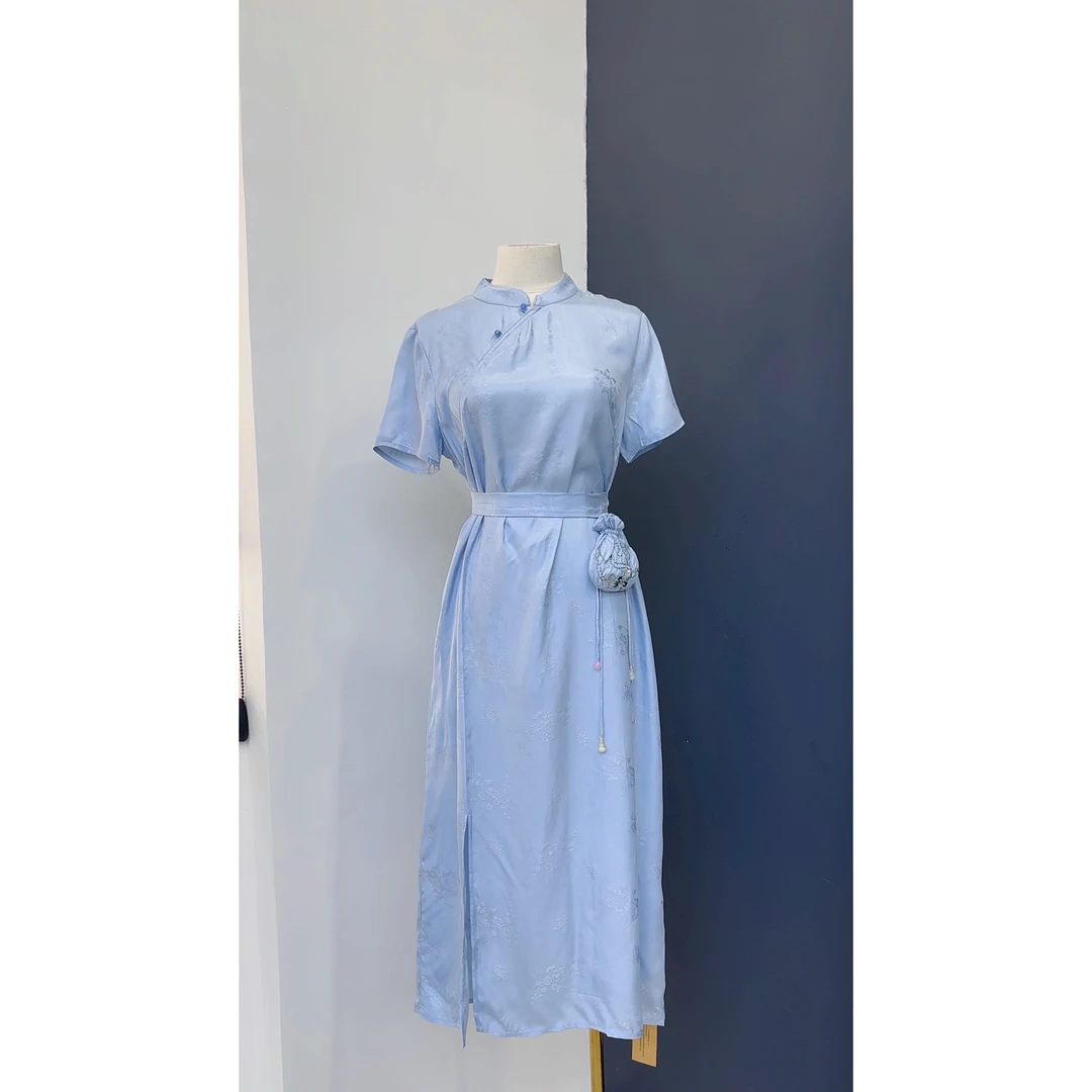 品牌原单水墨生香连衣裙——77713