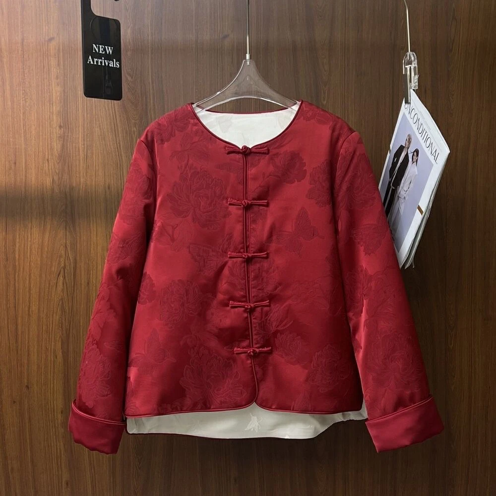 春上新【大喜】国风中式提花短外套 含30桑蚕丝232528#  RW