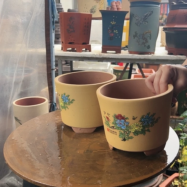 花开富贵小一对花盆