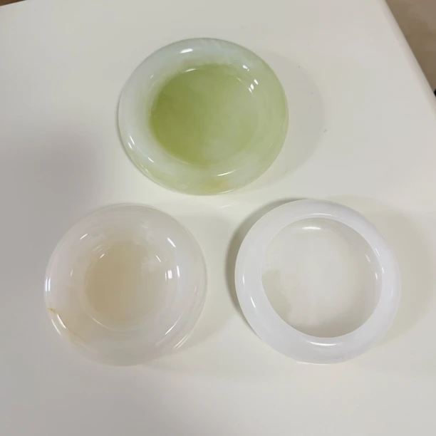 嘟嘟盘合集-青玉白玉雨林绿奢石高级材质嘟嘟盘摆放首饰烛台等