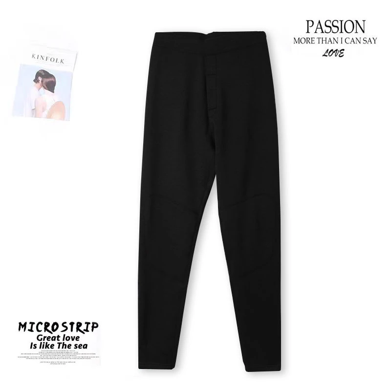 春季男士加绒保暖裤柔软舒适松紧腰长裤秋裤内搭00311亲肤简约风