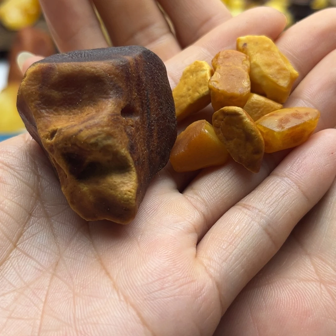 摄***术定制琥珀未镶嵌蜜蜡定制三通随型珠
