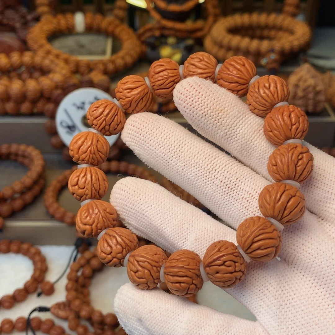 桃核手串秦岭龙纹