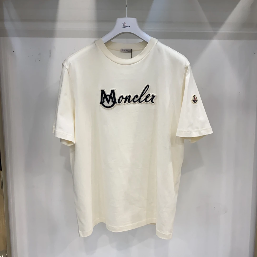 全新未使用MONCLER盟可睐 8C00011 刺绣圆领短袖T恤