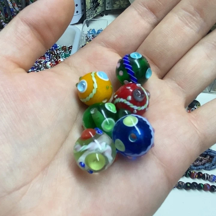 琉璃颈饰精工蜻蜓眼出口卡16